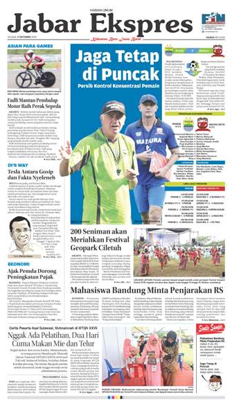 e-Paper Jabar Ekspres Edisi 9 Oktober 2018