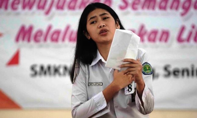 Siswa SMK Se Kota Bandung Ikut Lomba Baca Puisi Lomba Baca Puisi