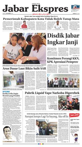 e-Paper Jabar Ekspres Edisi 1 November 2018