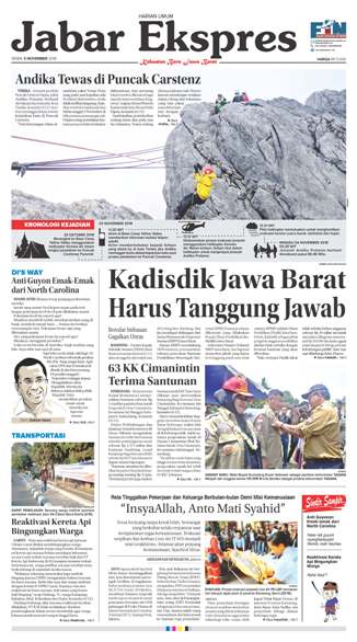 e-Paper Jabar Ekspres Edisi 5 November 2018