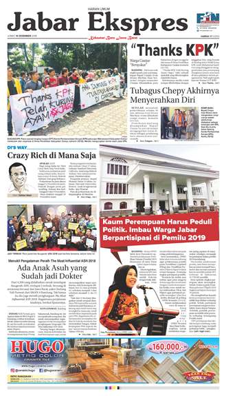 e-Paper Jabar Ekspres Edisi 14 Desember 2018