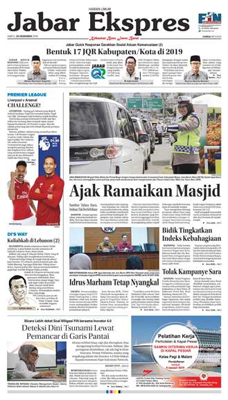 e-Paper Jabar Ekspres Edisi 29 Desember 2018 e-Paper Jabar Ekspres Edisi 29 Desember 2018