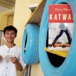 Ban Bekas Hiasi Pojok Baca di SMKN 1 Ciamis