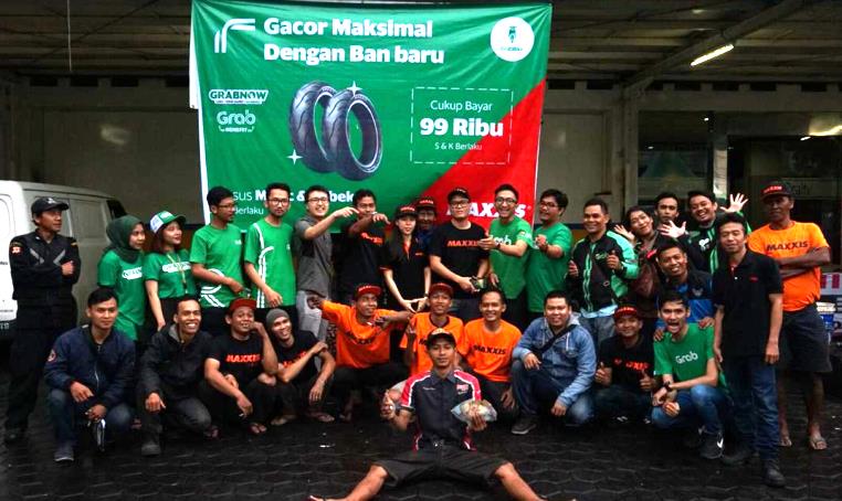 Grab Bekerjasama dengan Produsen Ban "Maxxis" untuk Program Grab Sejahtera Bagi 200 Mitra GrabBike dalam Acara “One day Trade In”