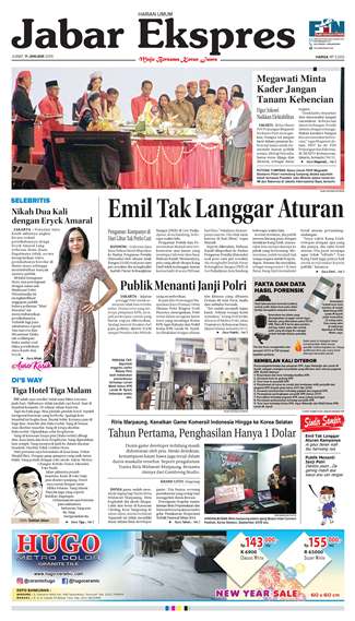 e-Paper Jabar Ekspres Edisi 11 Januari 2019