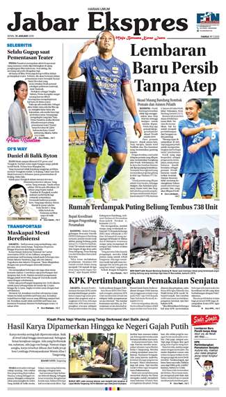 e-Paper Jabar Ekspres Edisi 14 Januari 2019