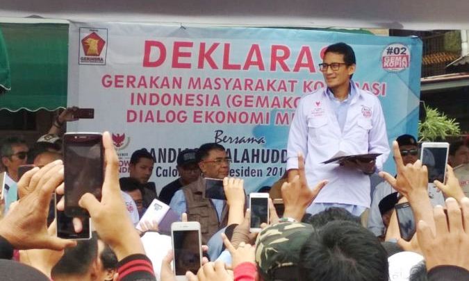 Gemakopin dan Ormas Berikan Dukungan ke Sandiaga Uno