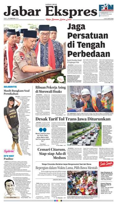 e-Paper Jabar Ekspres Edisi 16 Februari 2019