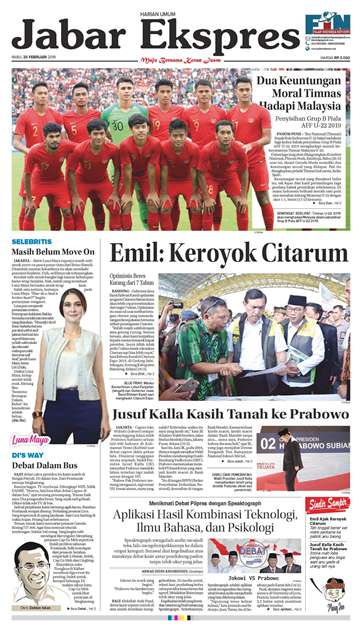 e-Paper Jabar Ekspres Edisi 20 Februari 2019