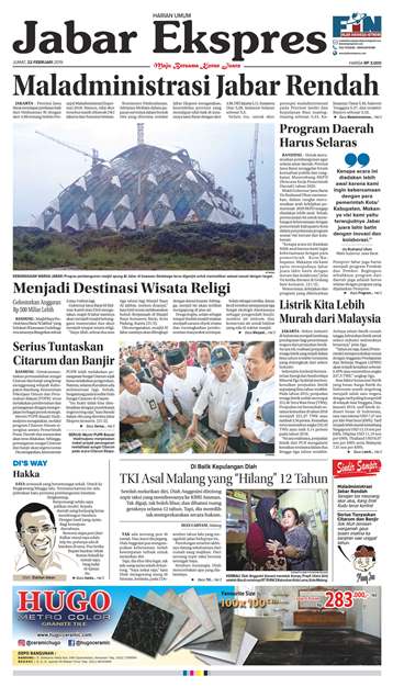 e-Paper Jabar Ekspres Edisi 22 Februari 2019 e-Paper Jabar Ekspres Edisi 22 Februari 2019