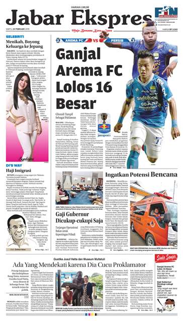 e-Paper Jabar Ekspres Edisi 23 Februari 2019