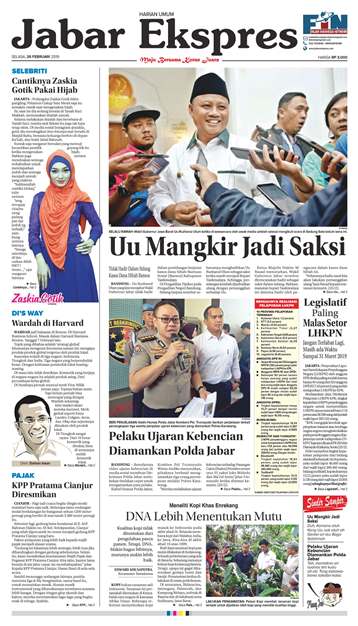 e-Paper Jabar Ekspres Edisi 26 Februari 2019