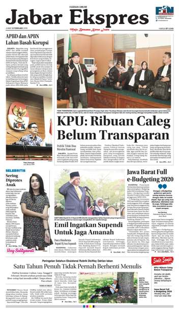 e-Paper Jabar Ekspres Edisi 8 Februari 2019