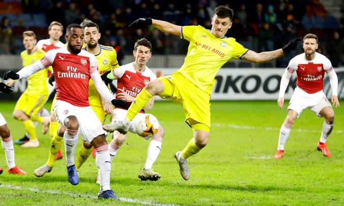 Berjudi Formasi, Arsenal Kalah 0-1 oleh FC BATE Borisov