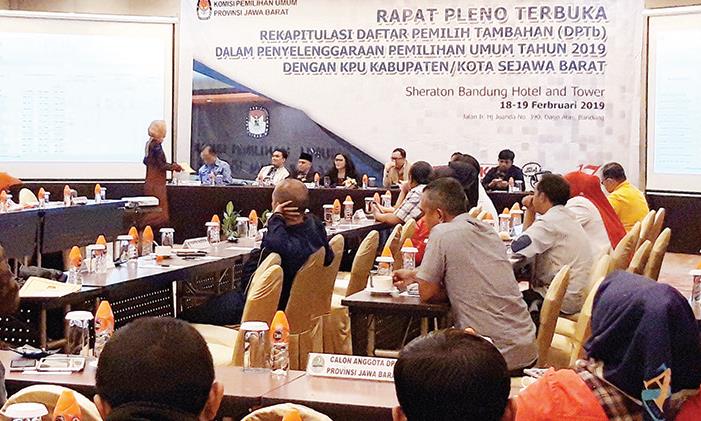 Pemilih Pindahan 41.000 orang Rapat Pleno Terbuka KPU Jabar
