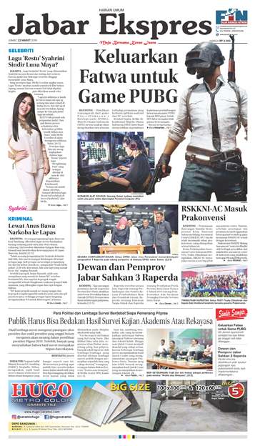 e-Paper Jabar Ekspres Edisi 22 Maret 2019