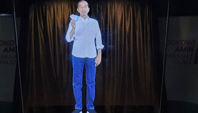 Canggih, TKN Jokowi-Ma'ruf Kampanye Pakai Teknologi Hologram Canggih, TKN Jokowi-Ma'ruf Kampanye Pakai Teknologi Hologram