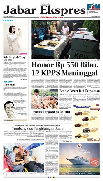 e-Paper Jabar Ekspres Edisi 20 April 2019