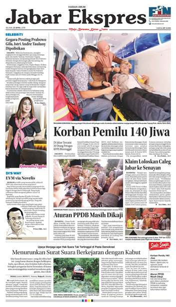 e-Paper Jabar Ekspres Edisi 23 April 2019