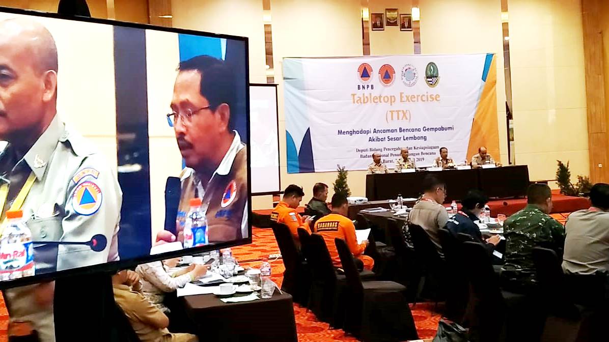 BNPB Gelar TTX Hadapi Sesar Lembang
