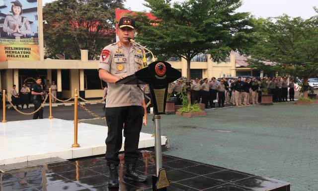 Apel Pergeseran Pasukan Personel Pengamanan TPS BKO Polres Jajaran Polda Jabar