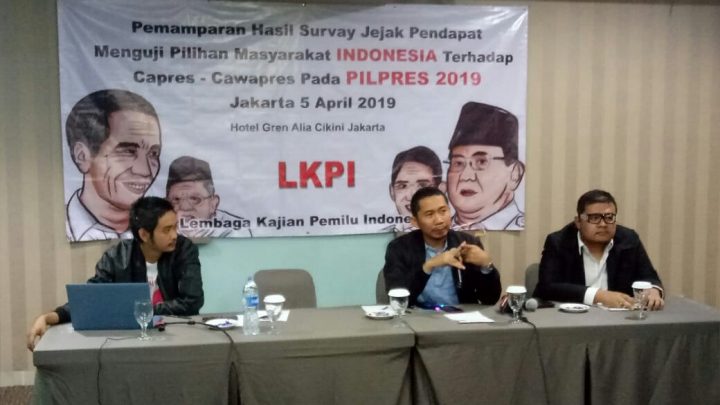 Survei LKPI: Elektabilitas Prabowo-Sandi Kalahkan Jokowi-Maruf Amin