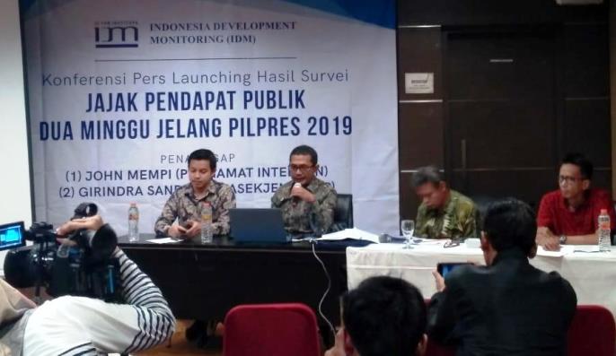 Ini Hasil Survey IDM terkait Pilihan Masyarakat Terhadap Capres 2019