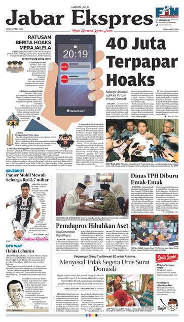 e-Paper Jabar Ekspres Edisi 27 Mei 2019