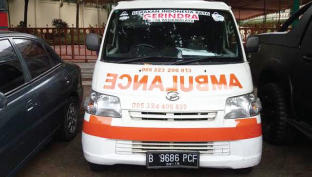 Ambulans Berlogo Partai Gerindra Diamankan Saat Rusuh