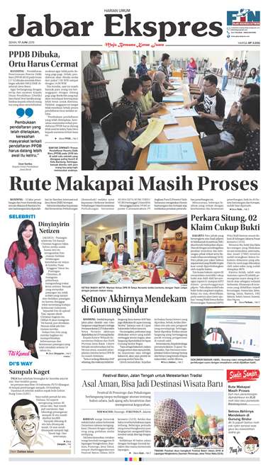 e-Paper Jabar Ekspres Edisi 17 Juni 2019