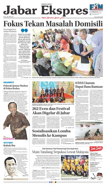 e-Paper Jabar Ekspres Edisi 26 Juni 2019 e-Paper Jabar Ekspres Edisi 26 Juni 2019