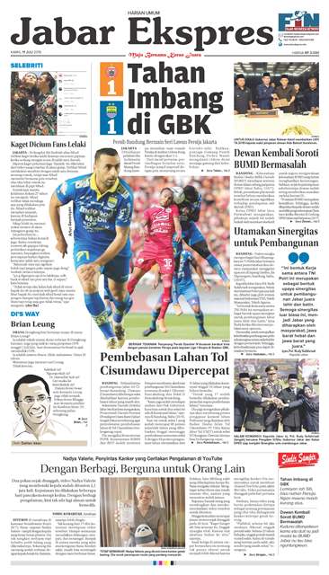 e-Paper Jabar Ekspres Edisi 11 Juli 2019