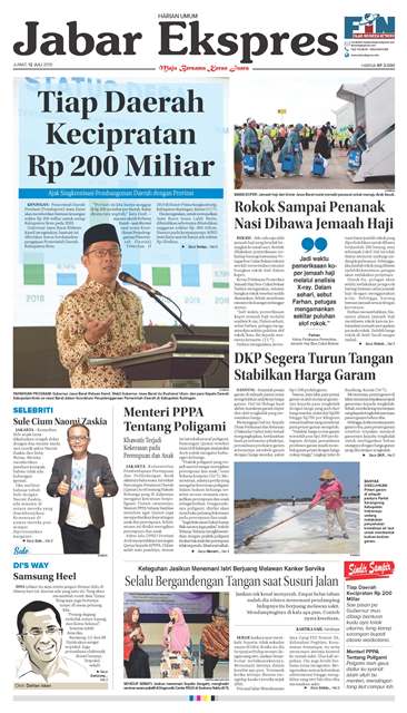 e-Paper Jabar Ekspres Edisi 12 Juli 2019