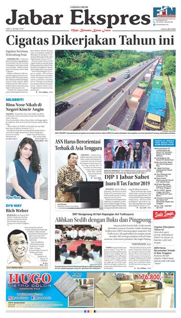 e-Paper Jabar Ekspres Edisi 13 Juli 2019