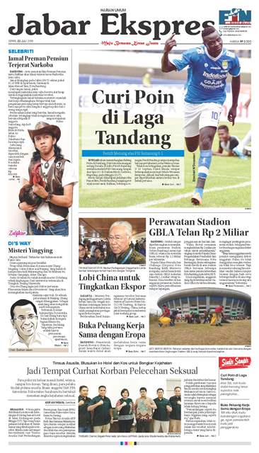 e-Paper Jabar Ekspres Edisi 22 Juli 2019