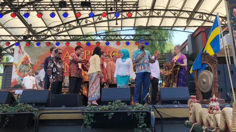 Resmi Buka Kampung Indonesia di Swedia