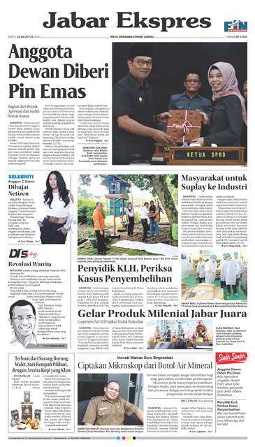 e-Paper Jabar Ekspres Edisi 24 Agustus 2019
