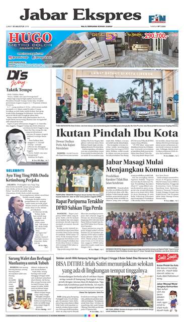 e-Paper Jabar Ekspres Edisi 30 Agustus 2019 e-Paper Jabar Ekspres Edisi 30 Agustus 2019