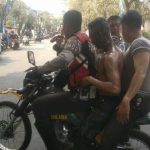 Unjuk Rasa Mahasiswa Rusuh, Tiga Polisi Terbakar