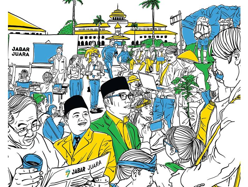 Hasil Survei Instrat Satu Tahun Ridwan Kamil-Uu Ruzhanul Ulum, Warga Jabar Soroti Desa Digital