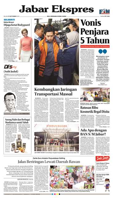 e-Paper Jabar Ekspres Edisi 10 September 2019 e-Paper Jabar Ekspres Edisi 10 September 2019