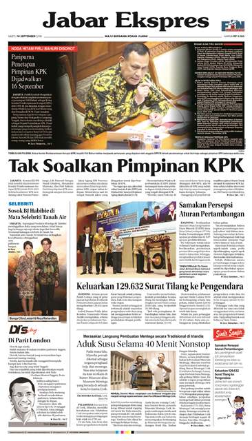 e-Paper Jabar Ekspres Edisi 14 September 2019
