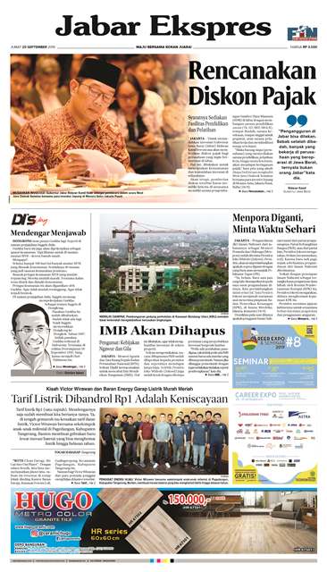 e-Paper Jabar Ekspres Edisi 20 September 2019 e-Paper Jabar Ekspres Edisi 20 September 2019