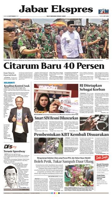 e-Paper Jabar Ekspres Edisi 23 September 2019
