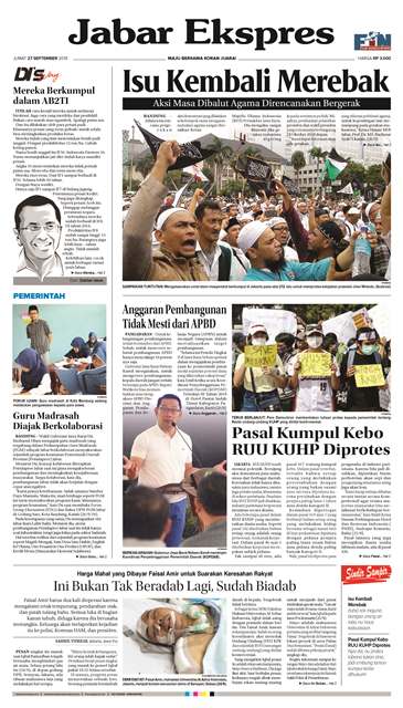 e-Paper Jabar Ekspres Edisi 27 September 2019