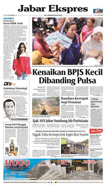 e-Paper Jabar Ekspres Edisi 6 September 2019 e-Paper Jabar Ekspres Edisi 6 September 2019
