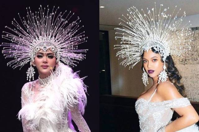 Syahrini Kaget Beyonce Pakai Headpiece Miliknya