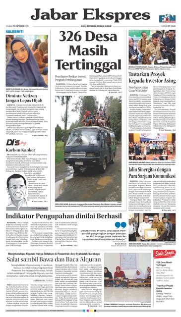 e-Paper Jabar Ekspres Edisi 15 Oktober 2019