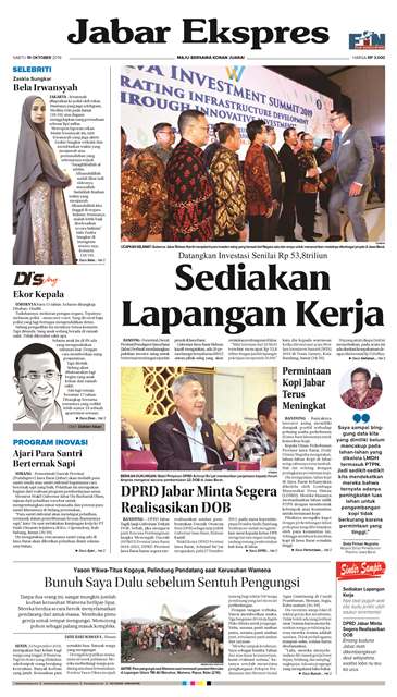 e-Paper Jabar Ekspres Edisi 19 Oktober 2019