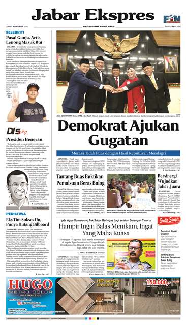 e-Paper Jabar Ekspres Edisi 4 Oktober 2019